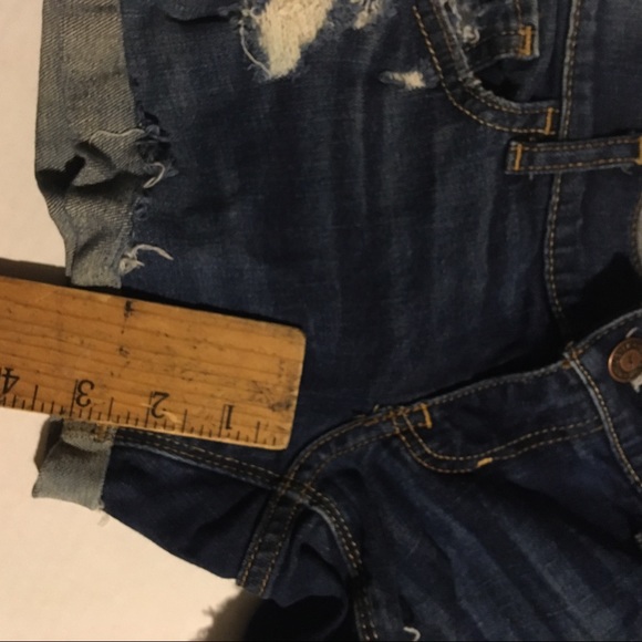 Hollister Distress Jean Women 0/24 Short Pants - Picture 5 of 7